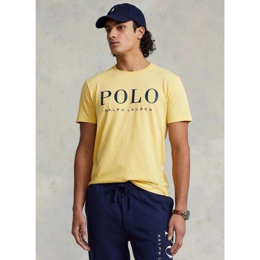 Polo Ralph Lauren Mens 3X Big T-Shirt Yellow Short Sleeve Logo Graphic Tee - Picture 6 of 12